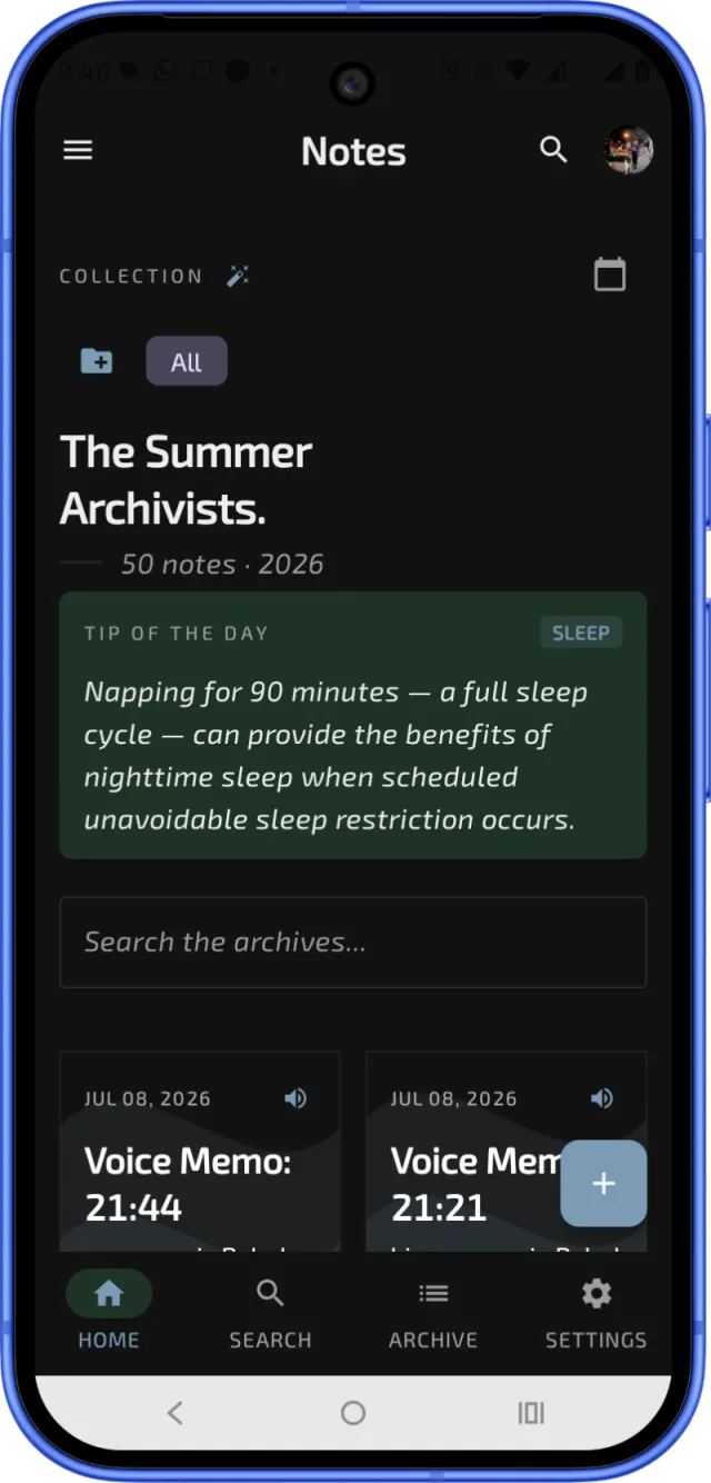 Notes app screenshot